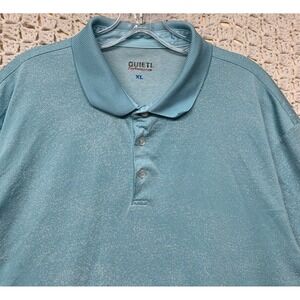 Quieti Performance Shirt Mens Size XL Blue Short-Sleeve  Polo Shirt Collar